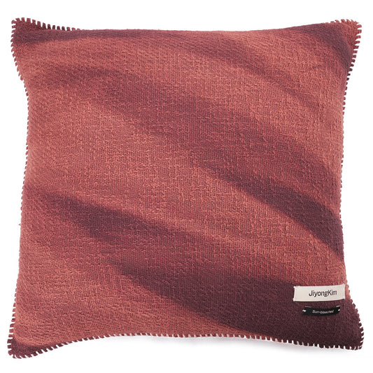 SUN-BLEACHED CUSHION (BIG) / BURGUNDY