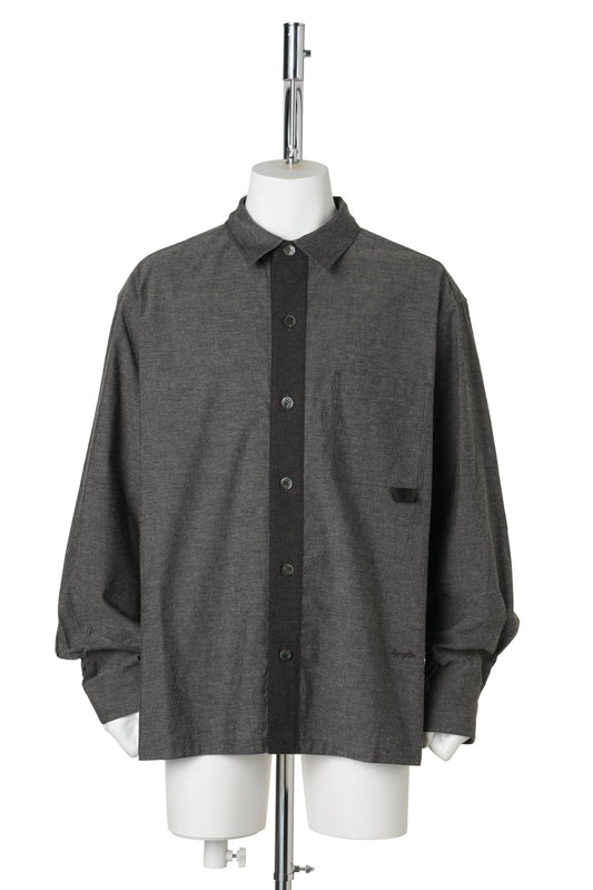 SUN-BLEACHED TAB SHIRT / BROWN