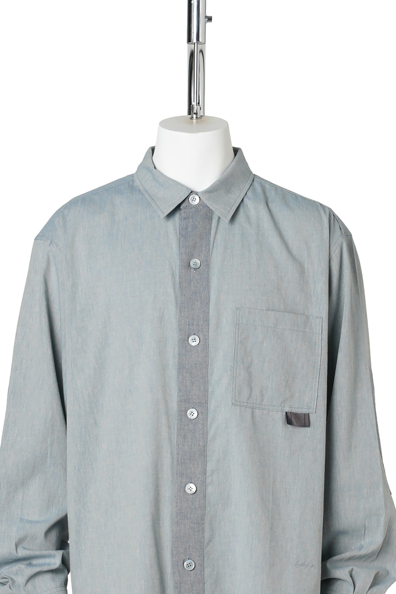 SUN-BLEACHED TAB SHIRT / BLUE