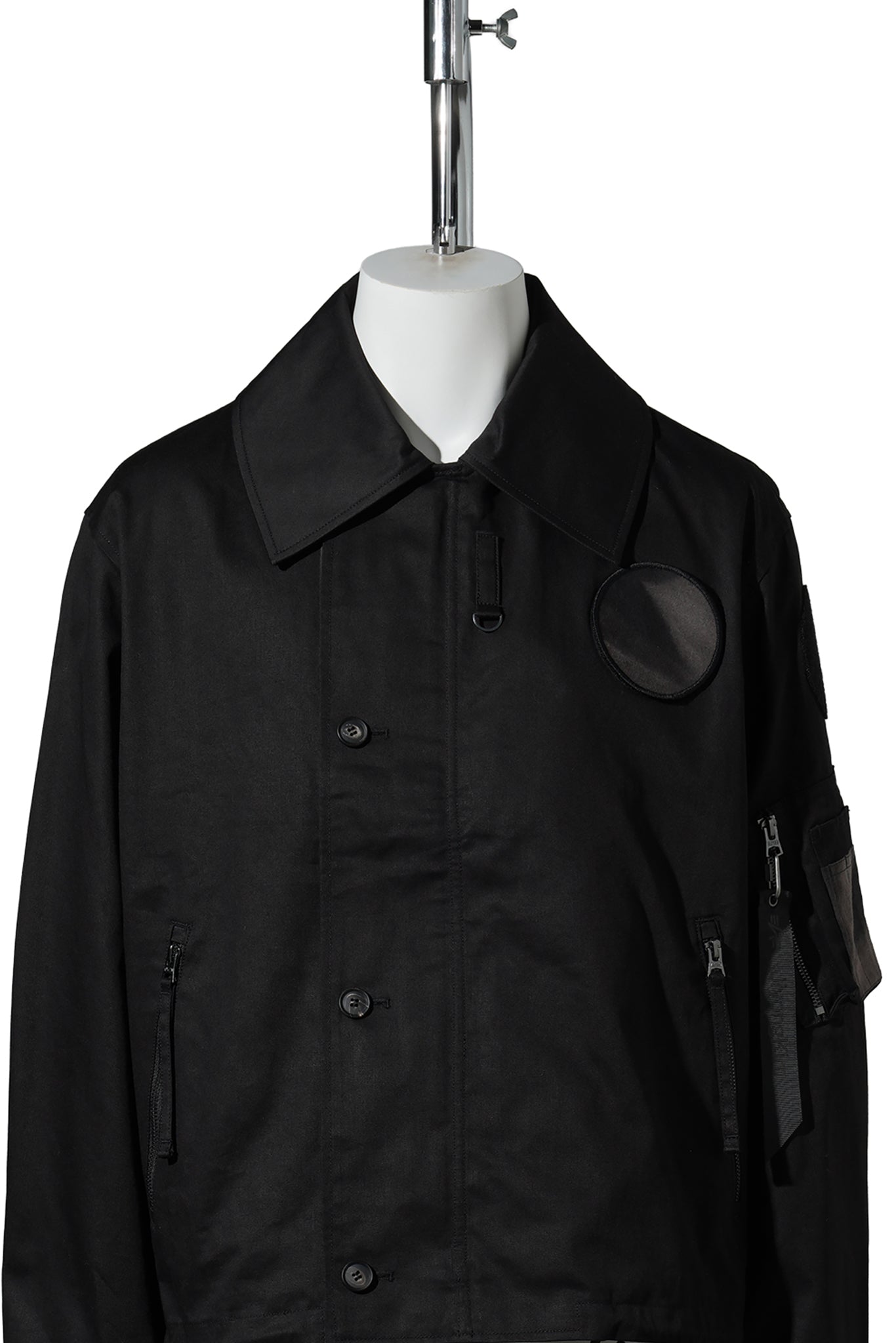 SUN-BLEACHED WIDE COLLAR JACKET(ALPHA INDUSTRIES X JIYONGKIM) / BLACK