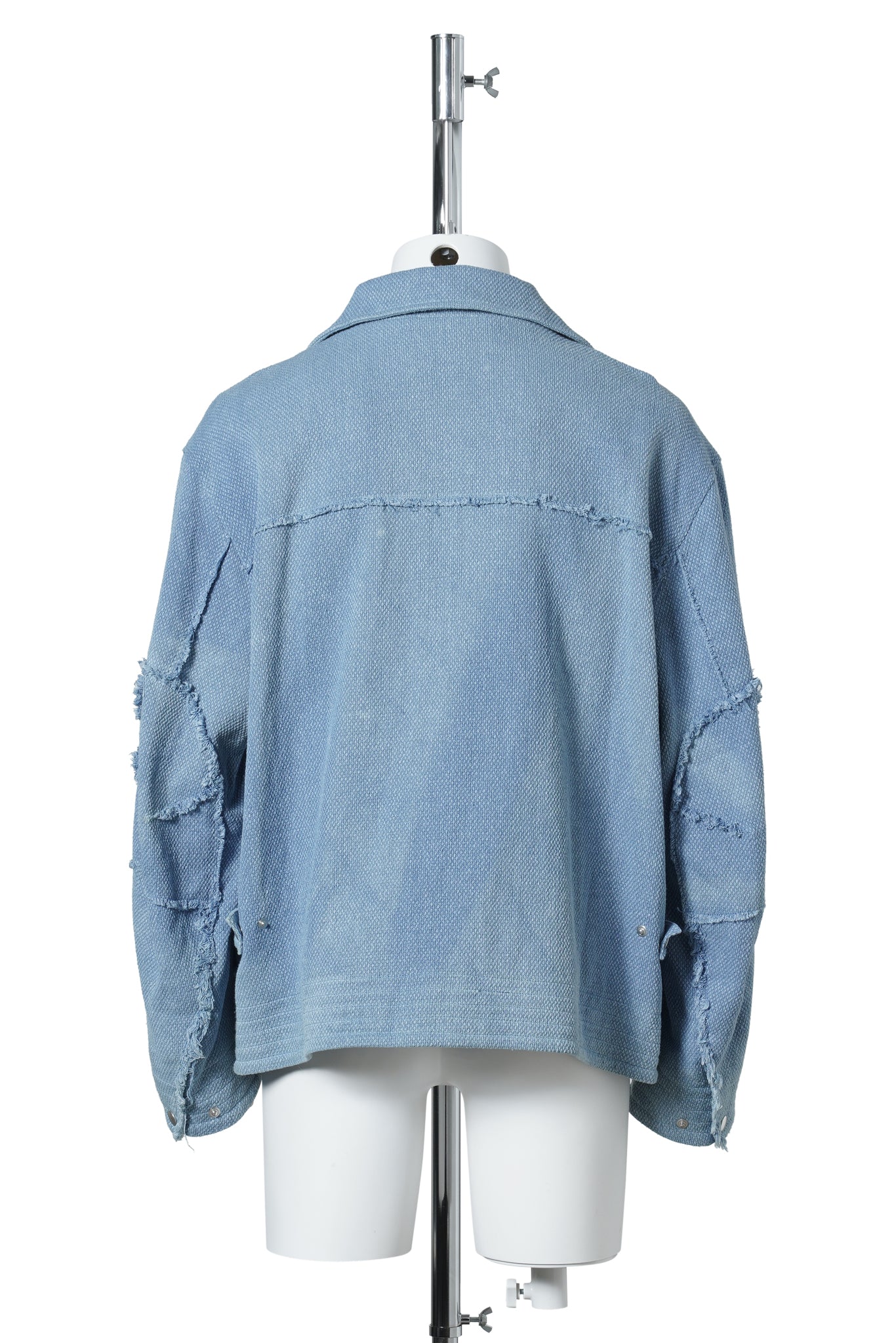 SUN-BLEACHED RAW EDGED JACKET / LIGHT BLUE
