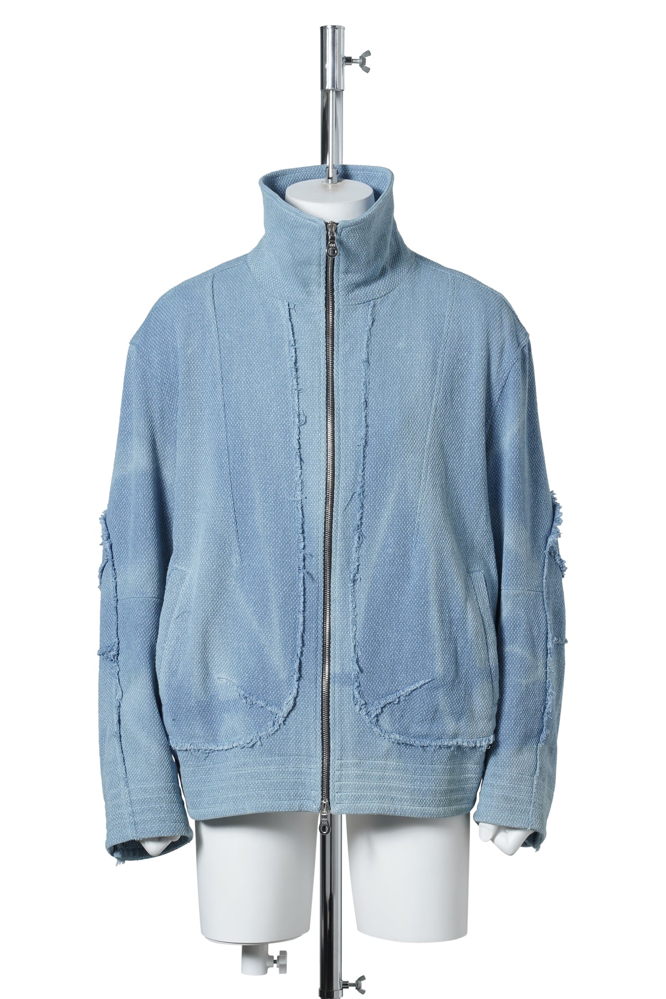 SUN-BLEACHED RAW EDGED JACKET / LIGHT BLUE