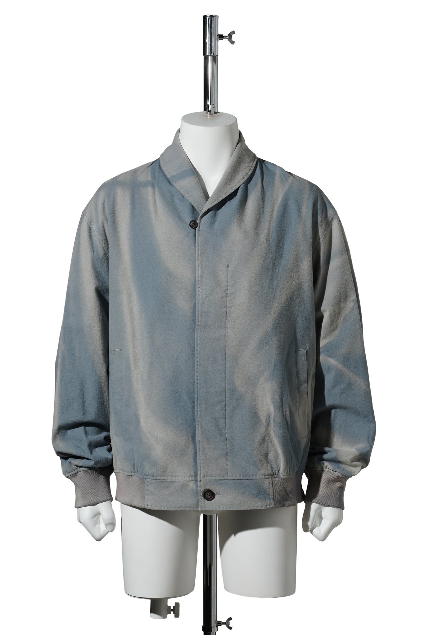 SUN-BLEACHED SHAWL COLLAR JACKET / BLUE