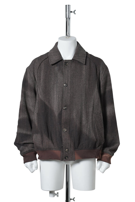SUN-BLEACHED RIBBED BLOUSON / BROWN