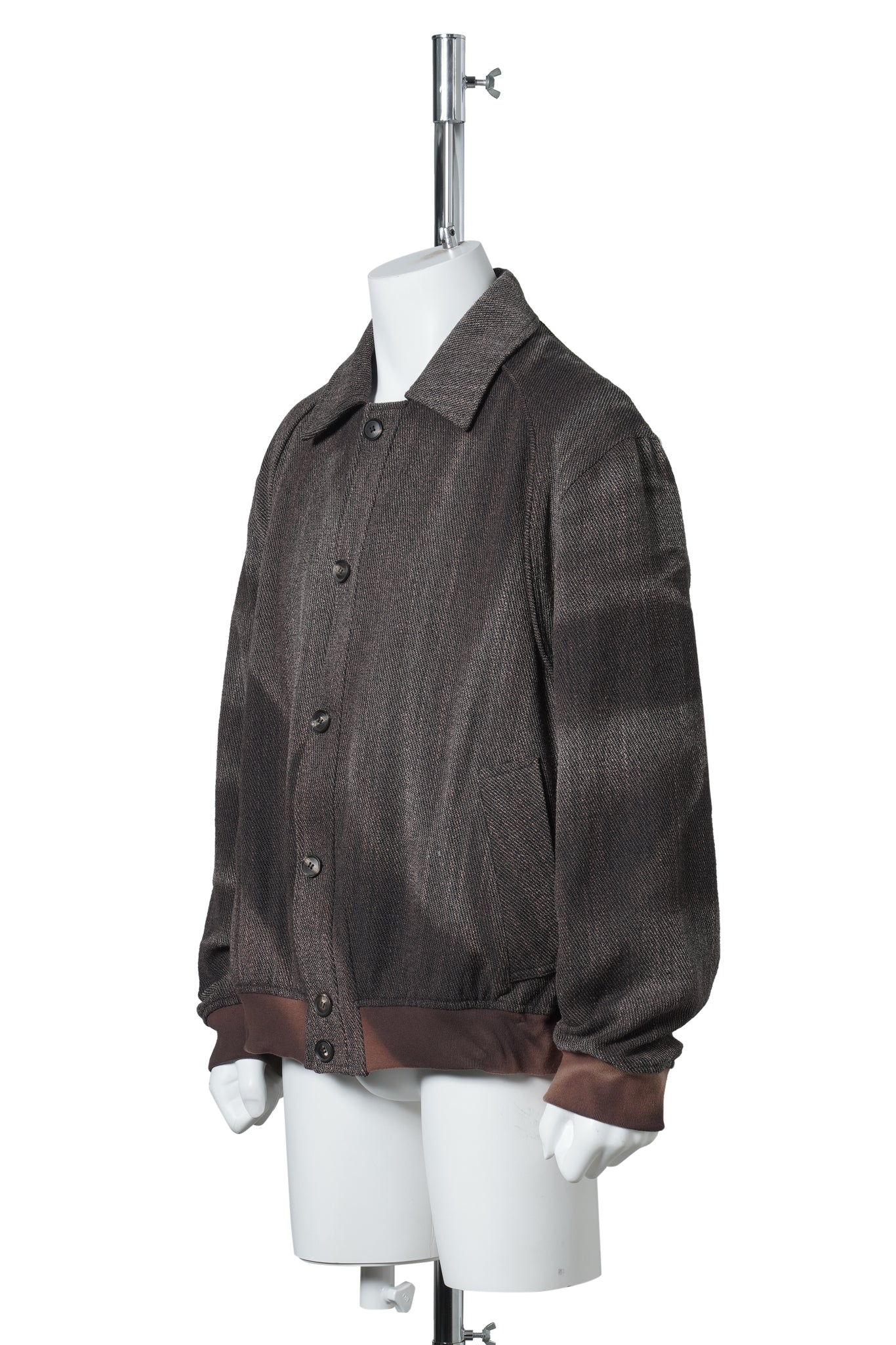 SUN-BLEACHED RIBBED BLOUSON / BROWN