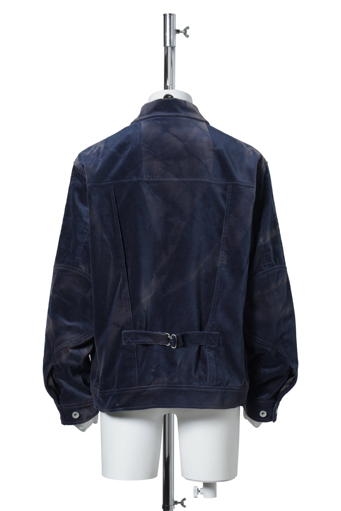 SUN-BLEACHED VELVET TRUCKER JACKET / BLUE