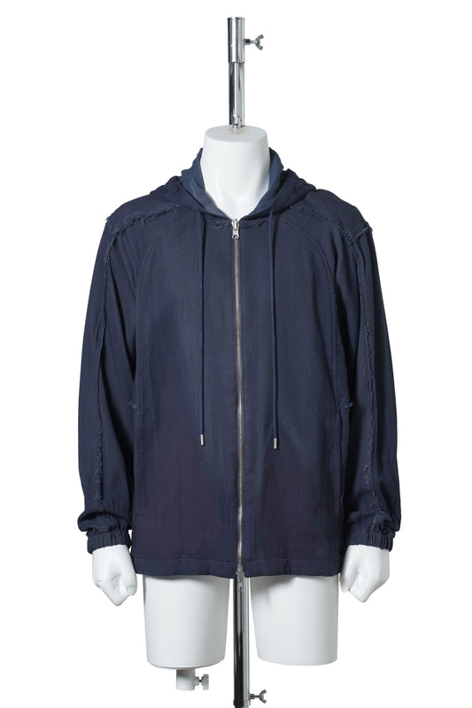 SUN-BLEACHED REVERSIBLE HOOD JACKET / NAVY