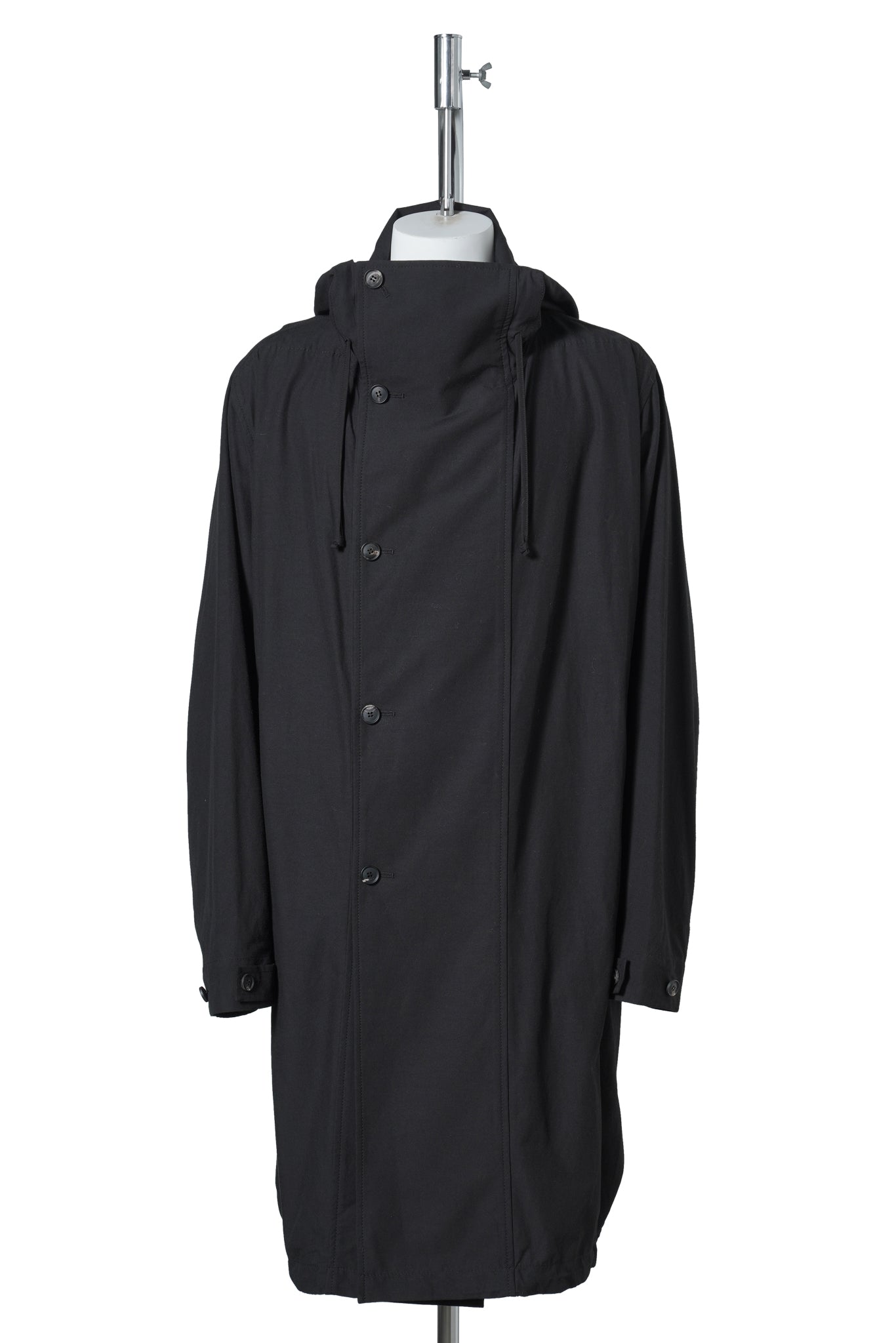 DRAPED COAT / BLACK