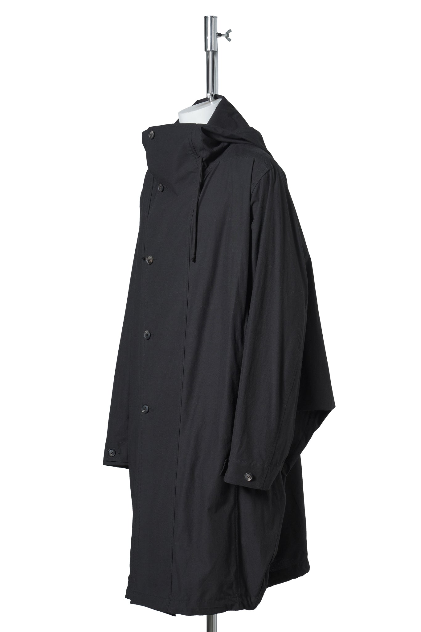 DRAPED COAT / BLACK