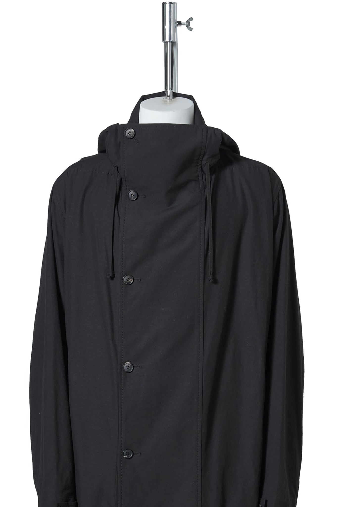 DRAPED COAT / BLACK