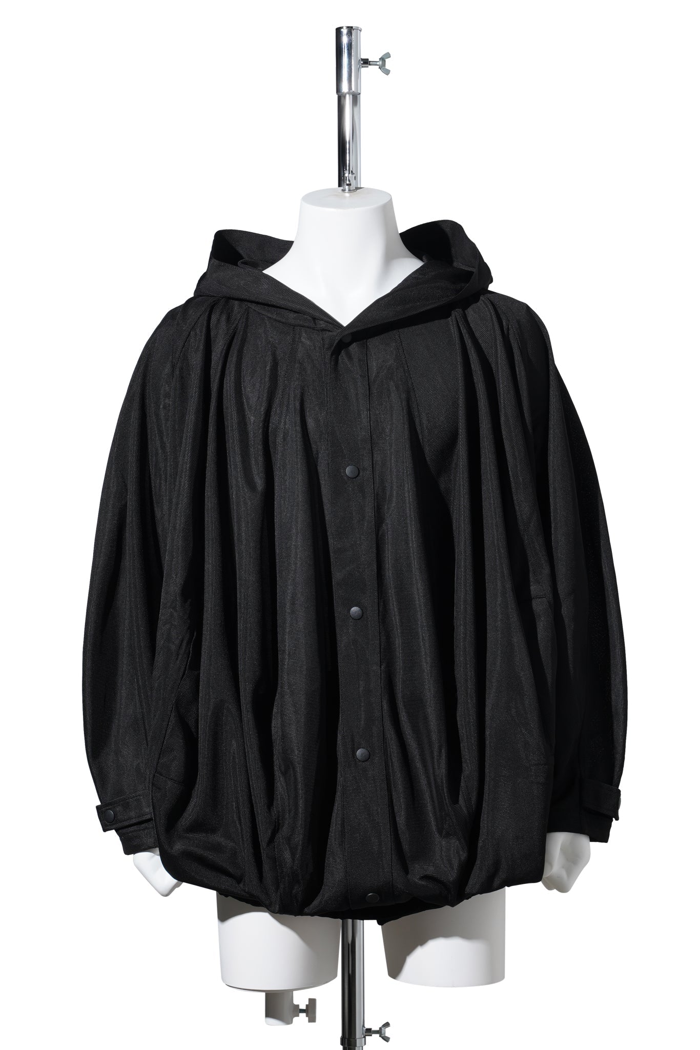 HOODED BALLOON JACKET / BLACK
