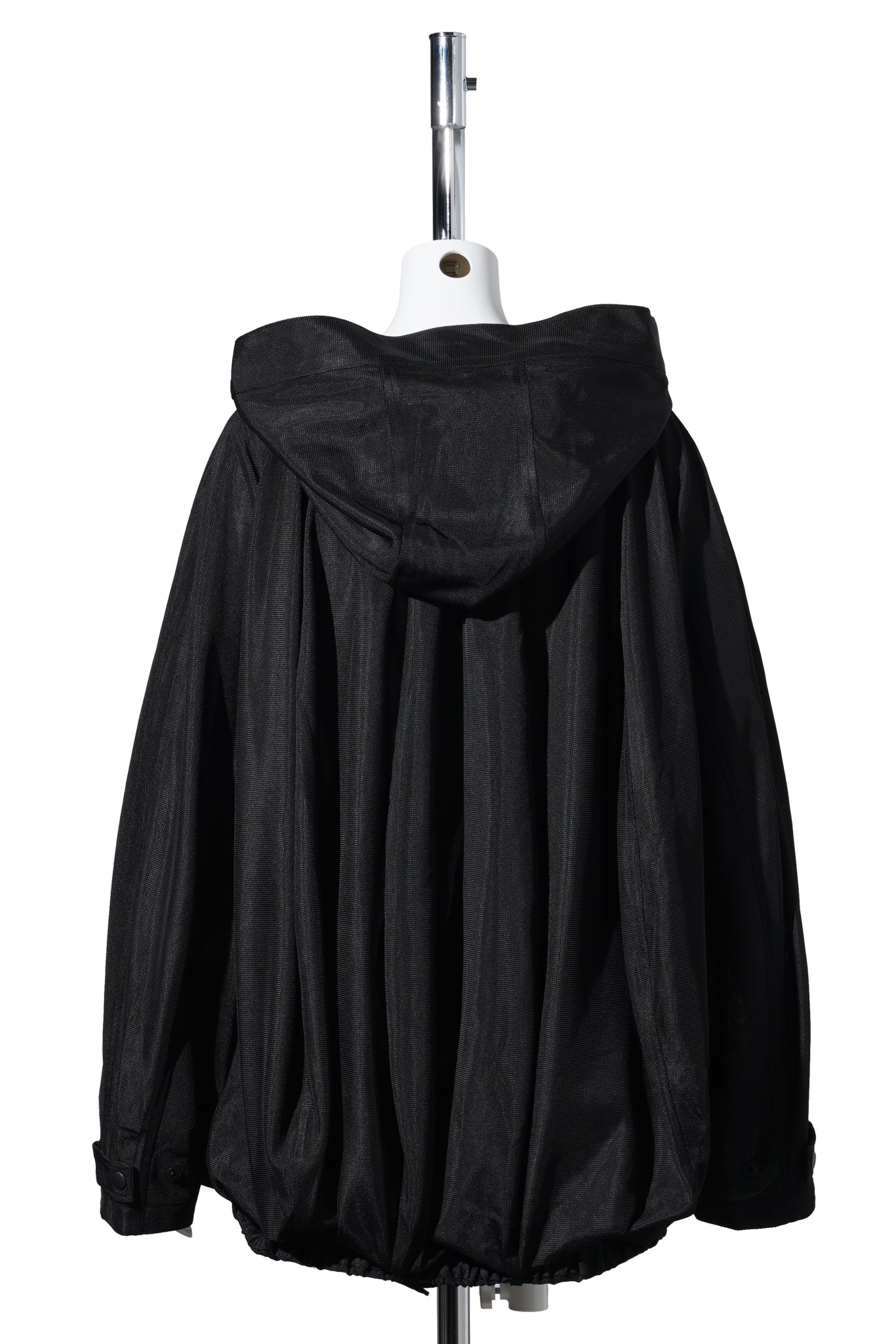 HOODED BALLOON JACKET / BLACK