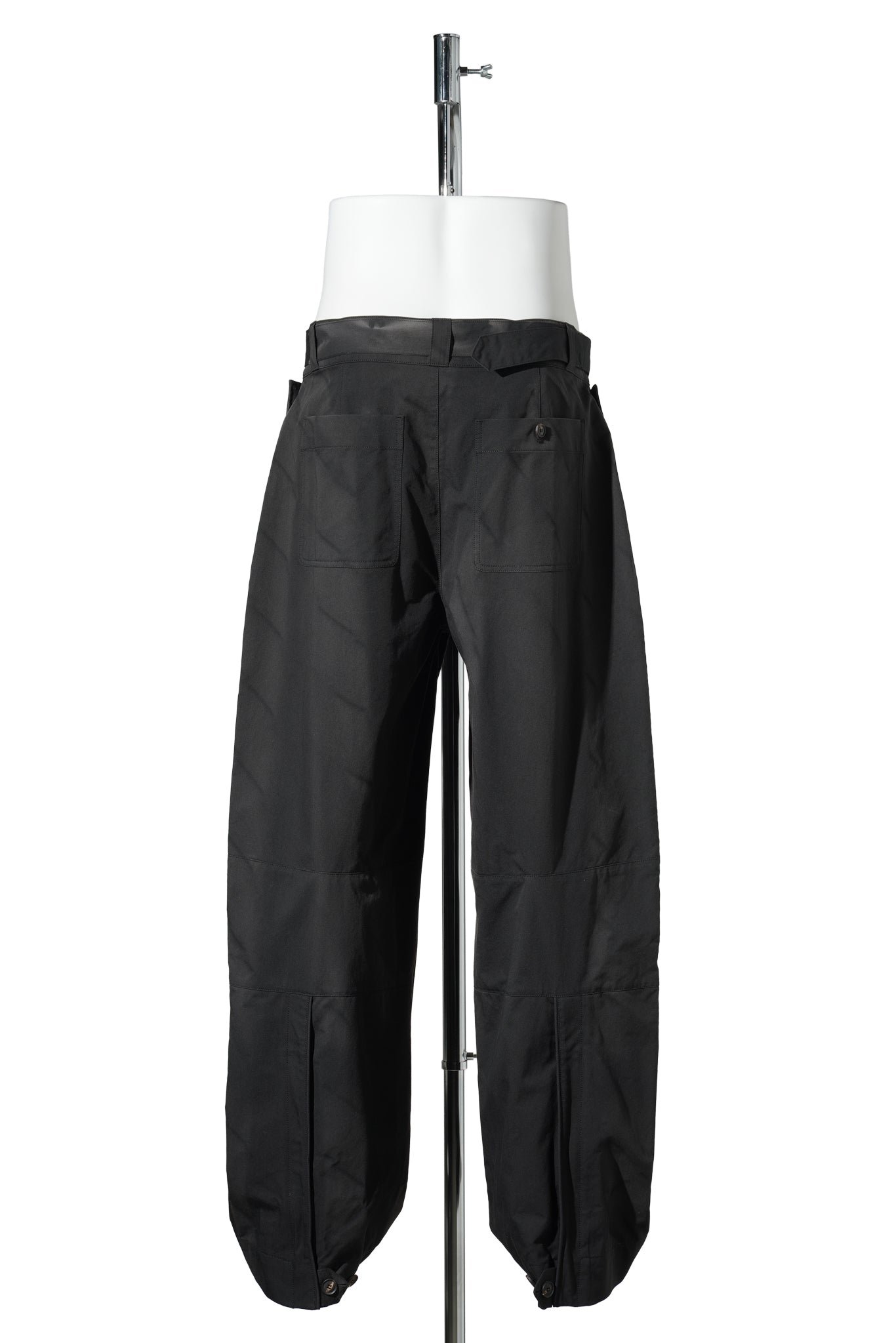 SUN-BLEACHED DOUBLE FRONT WIDE TROUSERS / BLACK