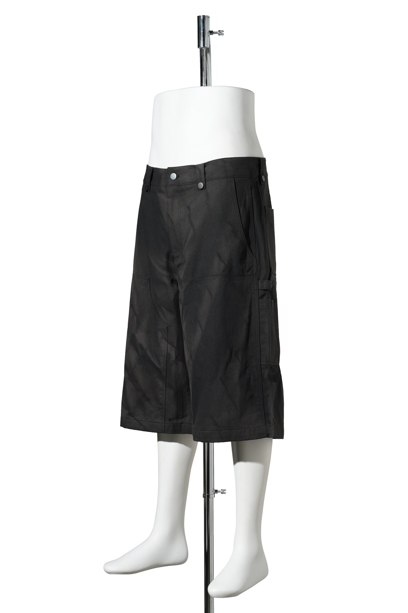 SUN-BLEACHED WORK HALF TROUSERS / BLACK