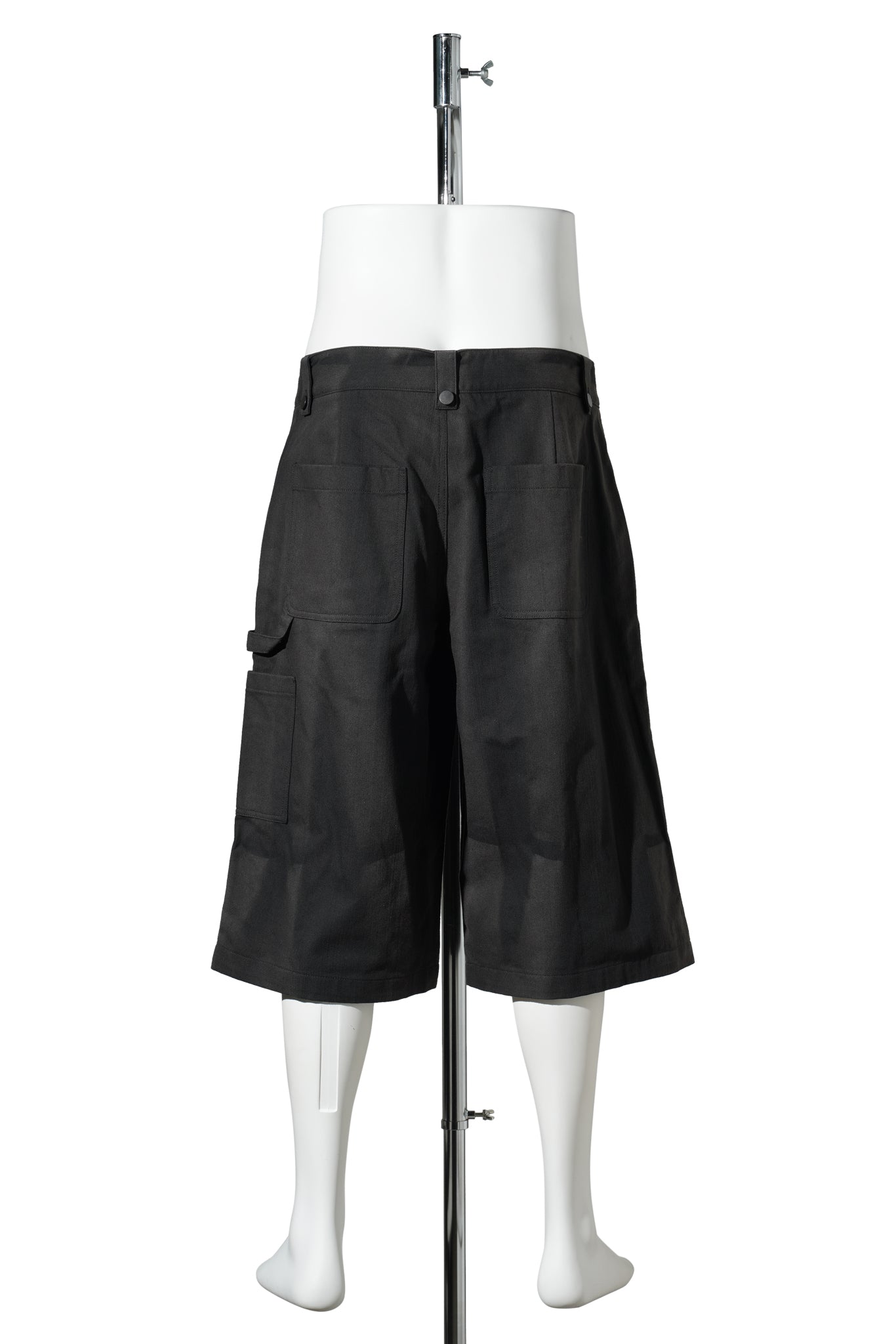 SUN-BLEACHED WORK HALF TROUSERS / BLACK
