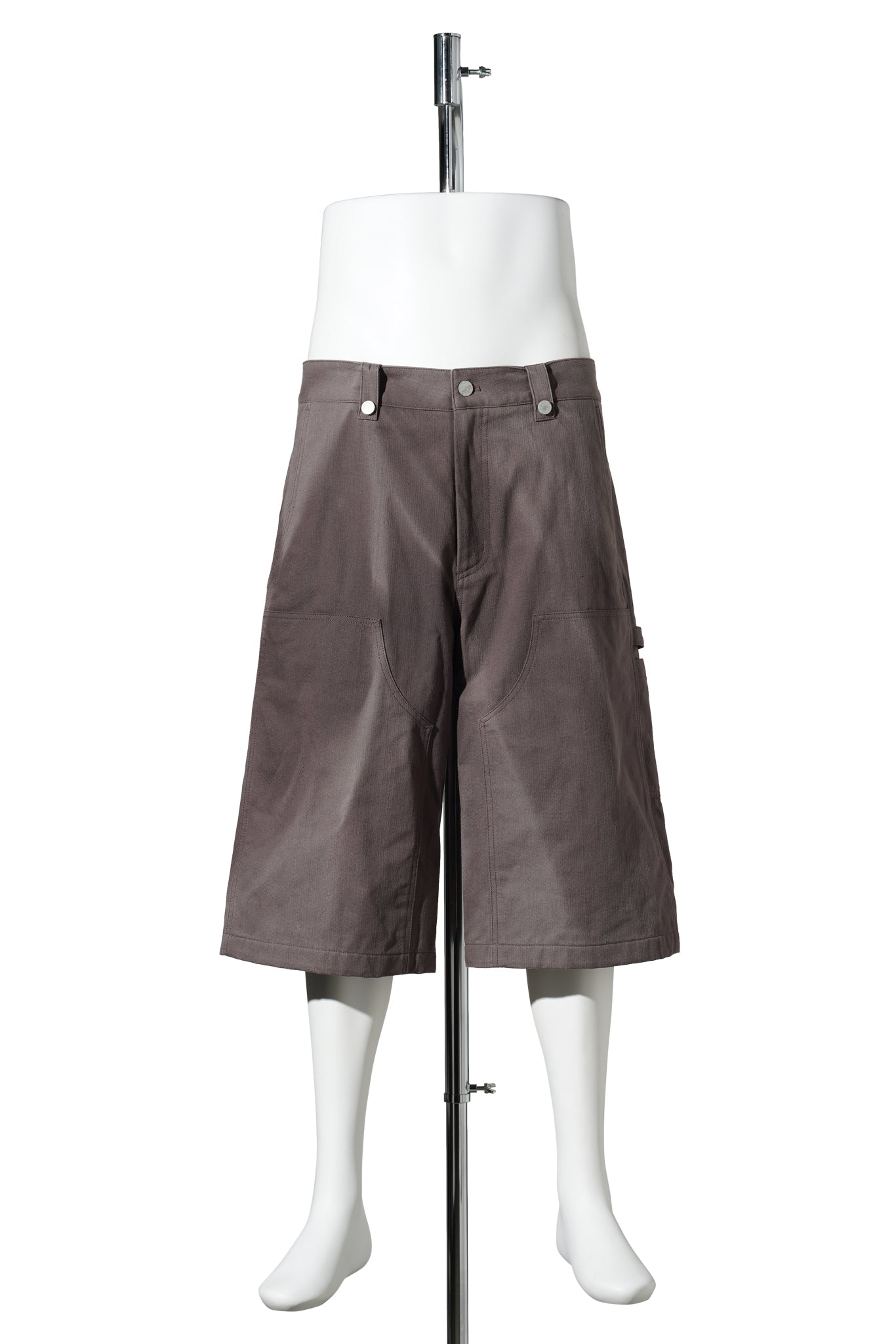 SUN-BLEACHED WORK HALF TROUSERS / BROWN