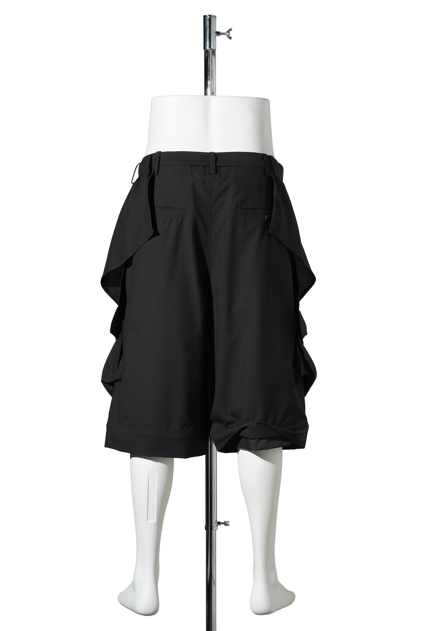 DETACHABLE DRAPED TROUSERS / BLACK