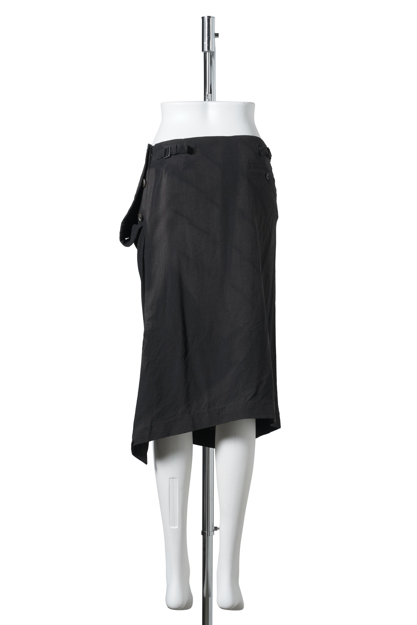 SUN-BLEACHED LAYERED PANEL SKIRT / BLACK