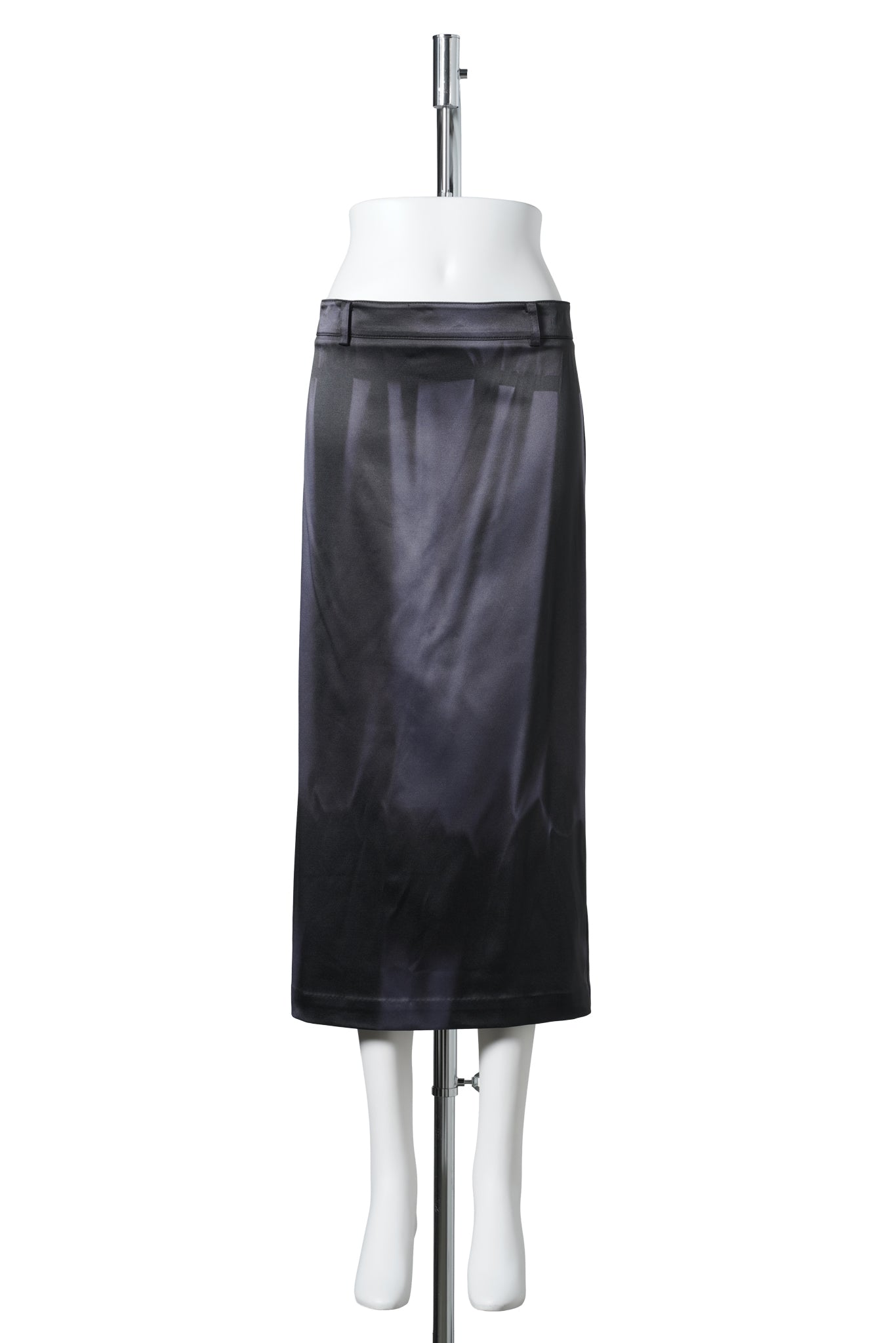 SUN-BLEACHED SATIN SKIRT / BLACK