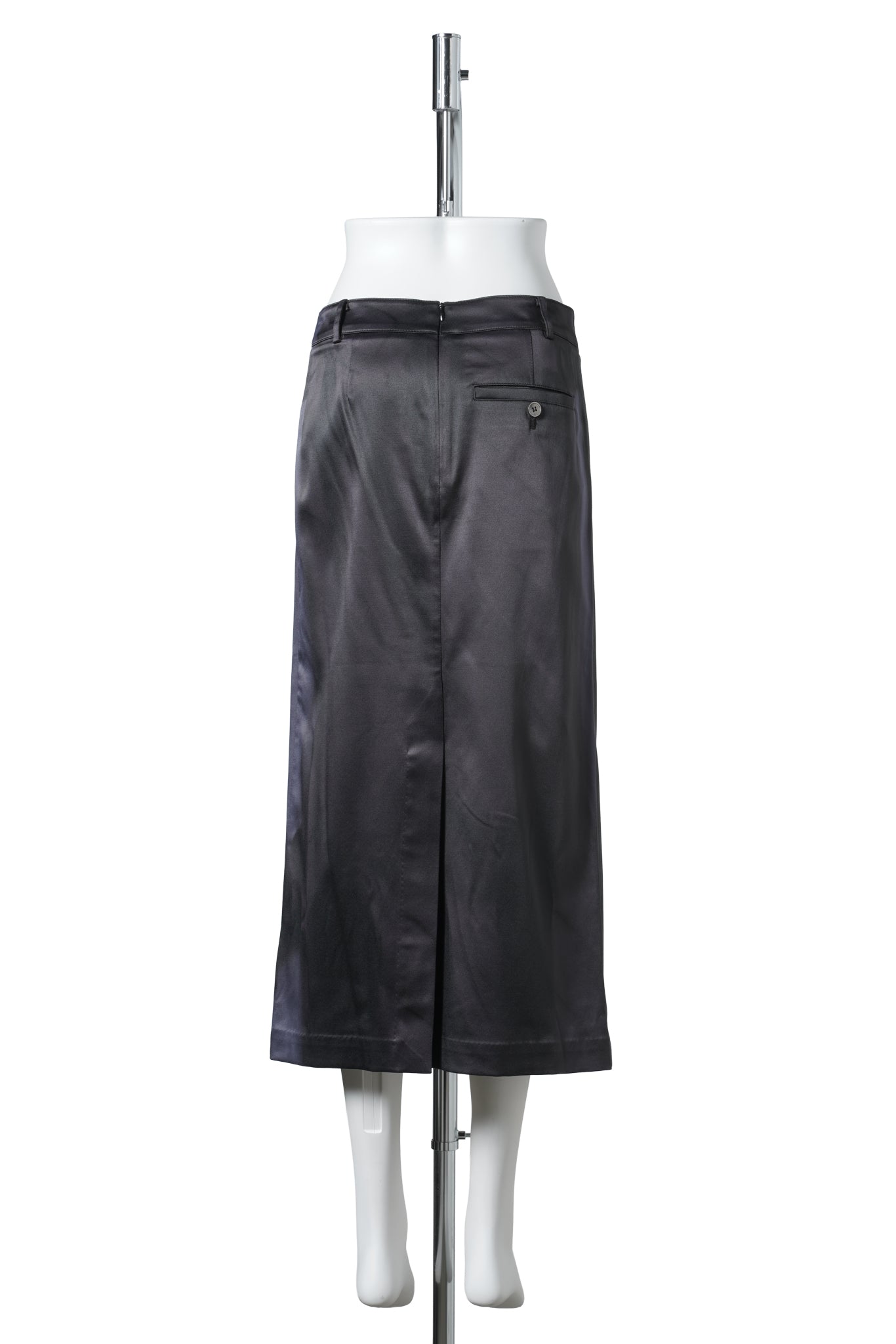 SUN-BLEACHED SATIN SKIRT / BLACK