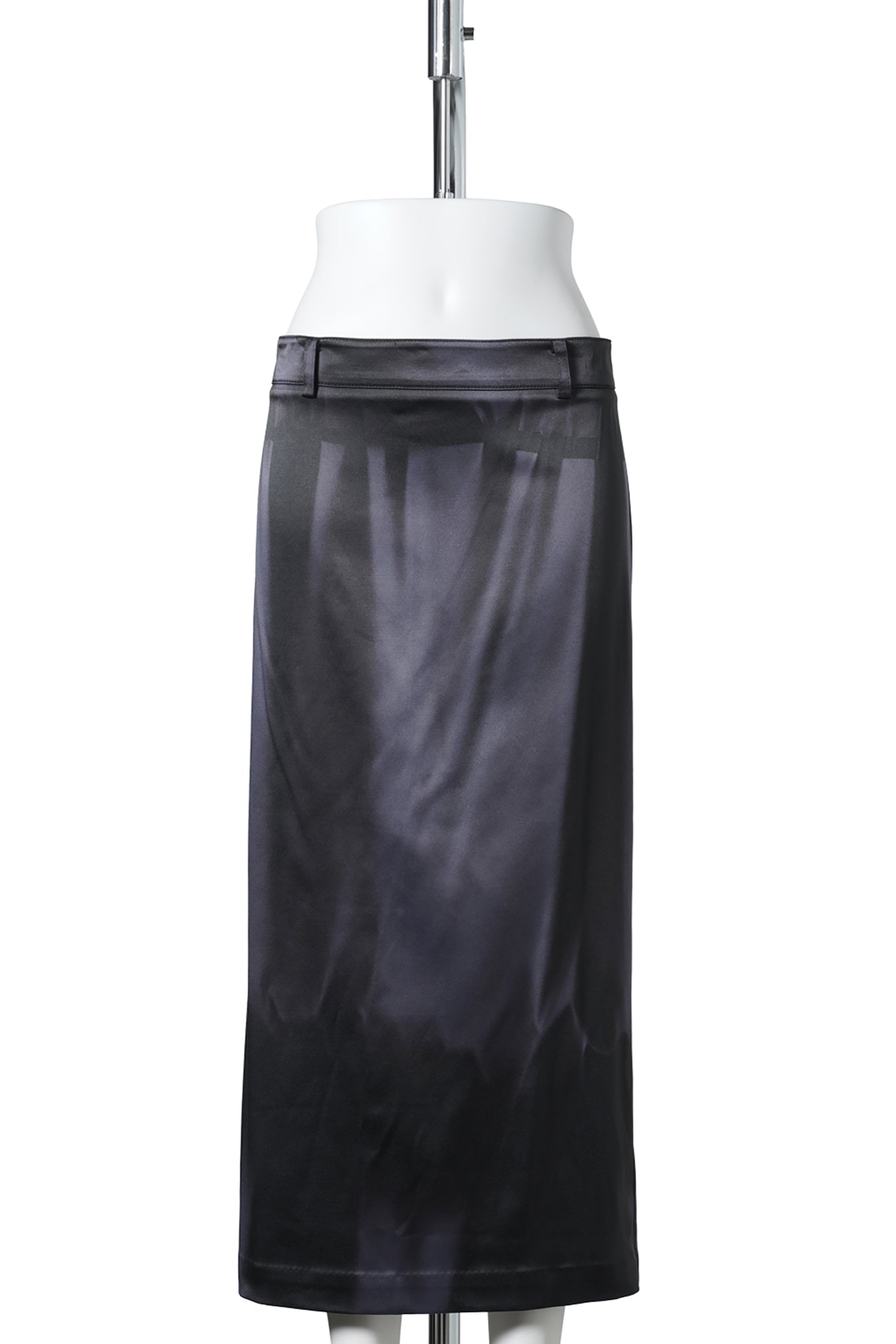 SUN-BLEACHED SATIN SKIRT / BLACK