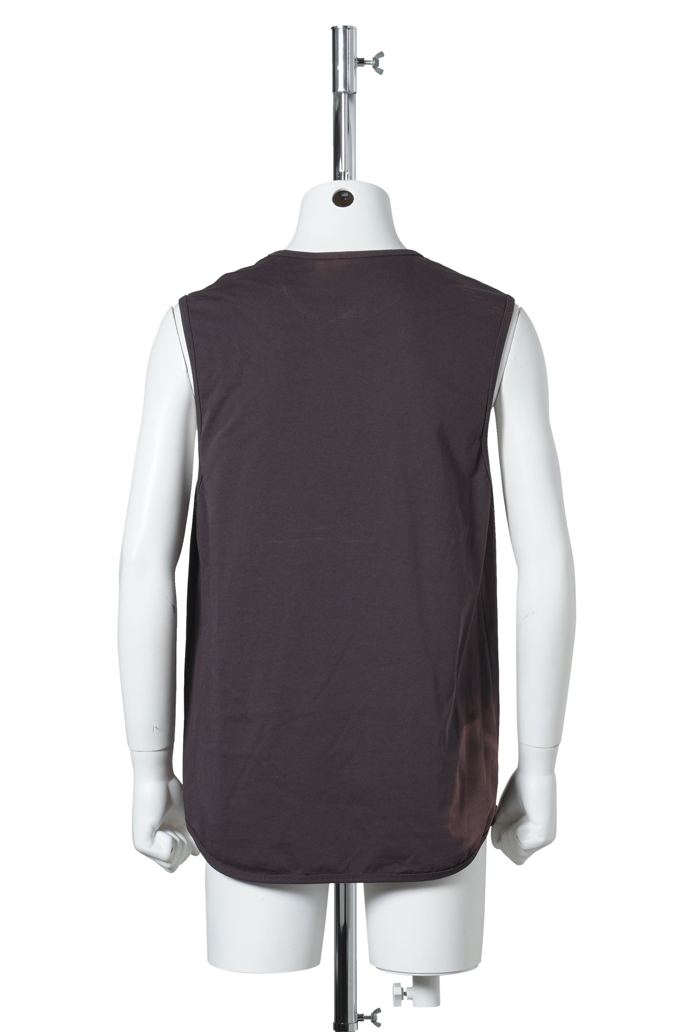 SUN-BLEACHED LAYERED NET HOODIE / BROWN