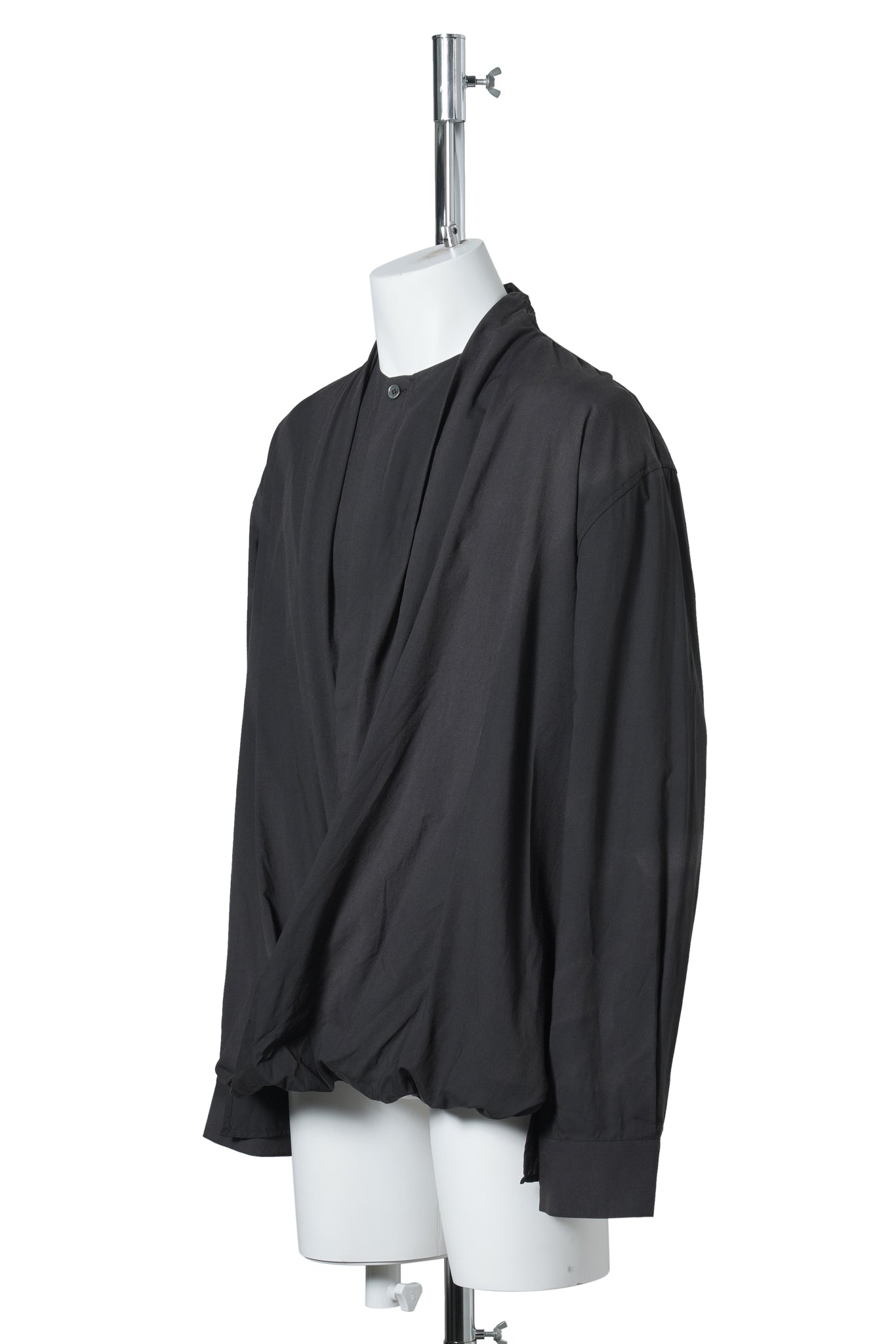 SUN-BLEACHED DRAPED SHIRT / BLACK