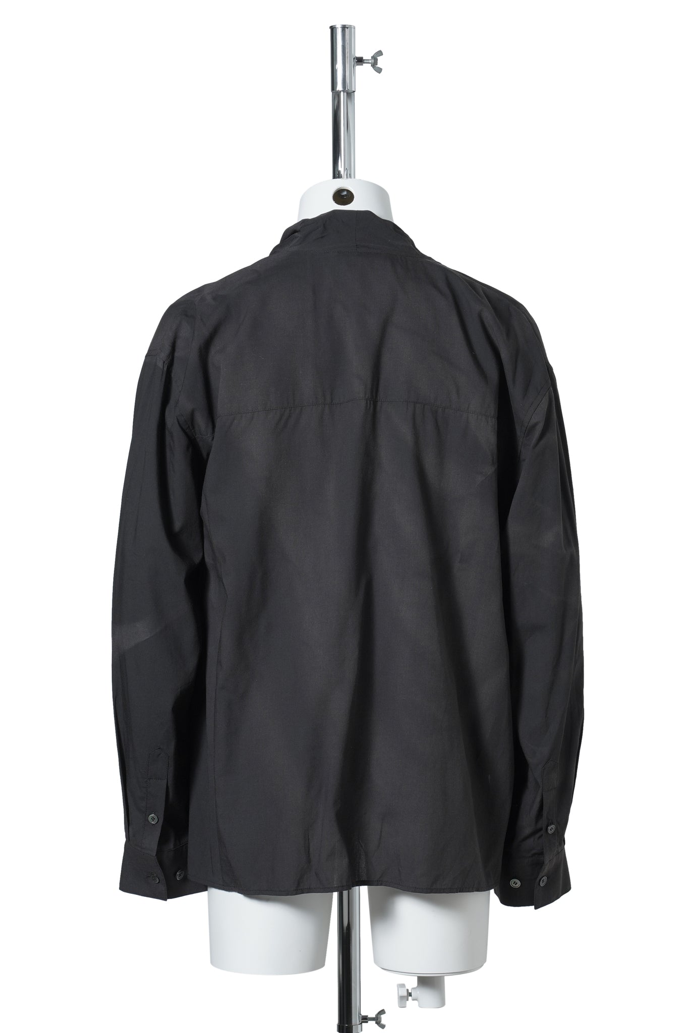SUN-BLEACHED DRAPED SHIRT / BLACK