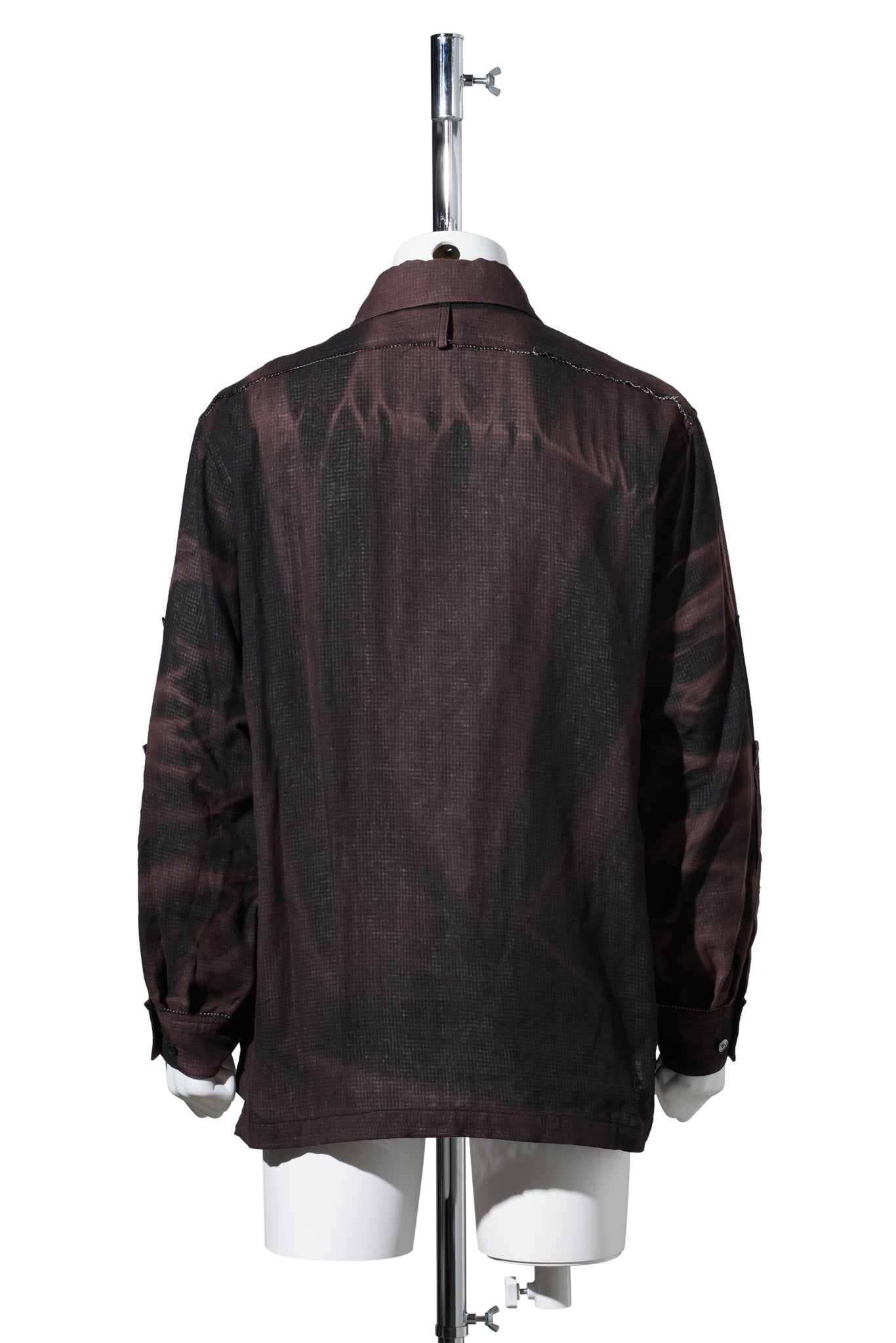 SUN-BLEACHED STRAP DETAILED SHIRT / BLACK