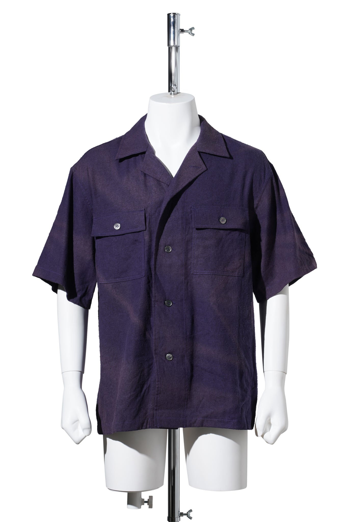 SUN-BLEACHED TAILORED COLLAR SHIRT / PURPLE