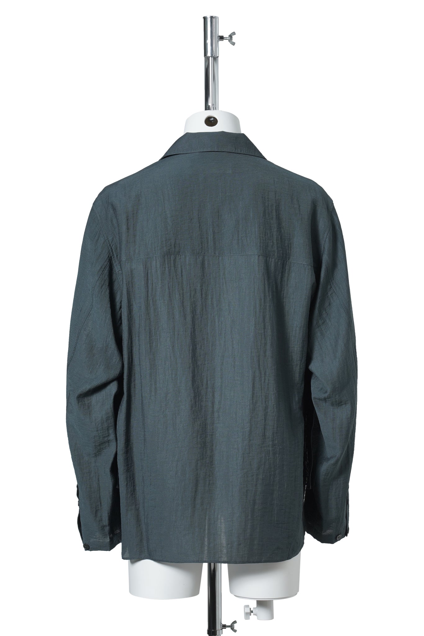 LAYERED ZIP-UP SHIRT / BLUE