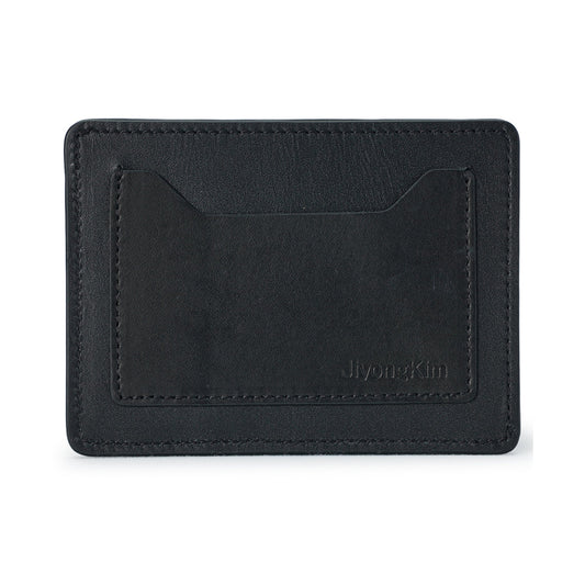 SUN-BLEACHED LEATHER WALLET / BLACK