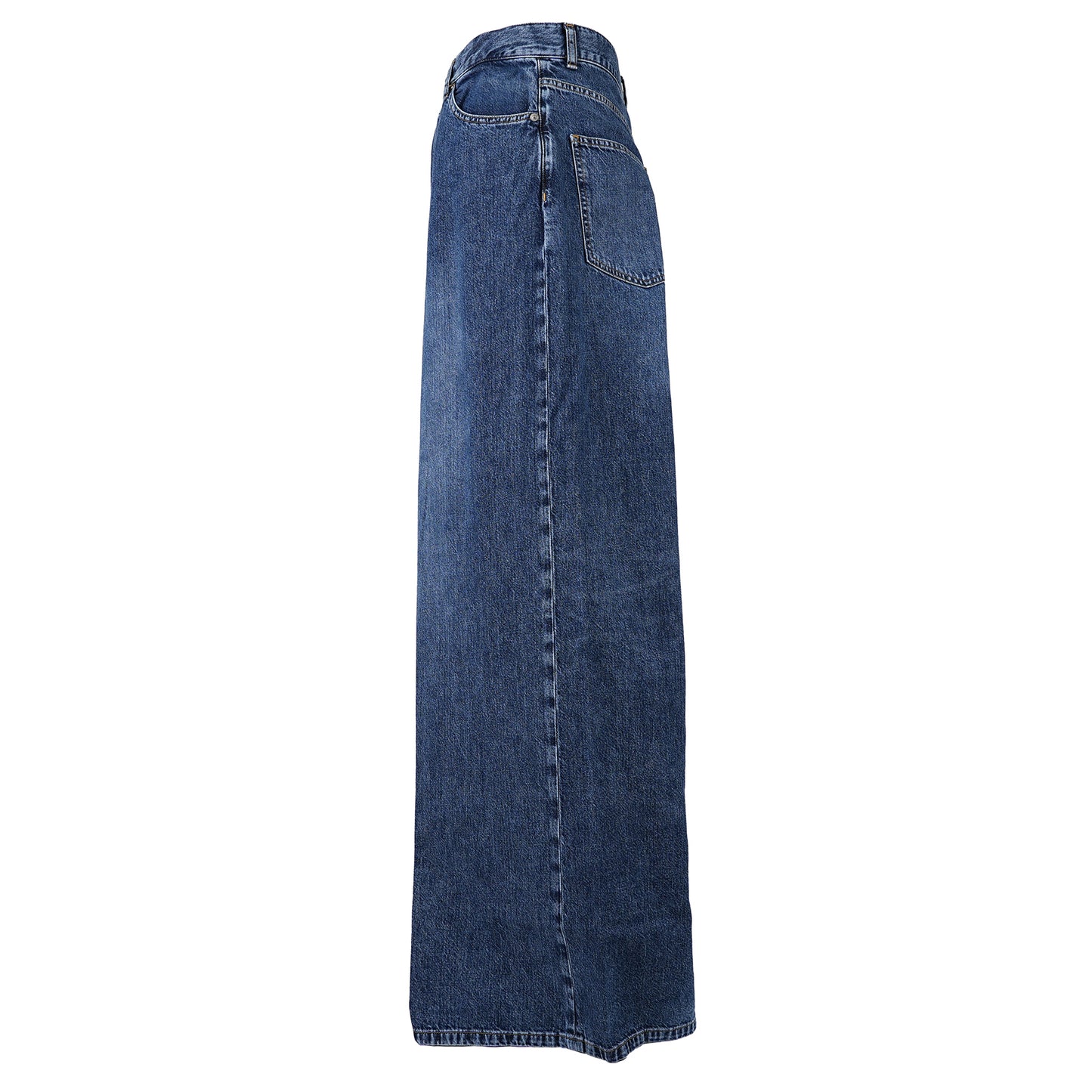 WASHED DENIM SUPER WIDE PANTS / INDIGO