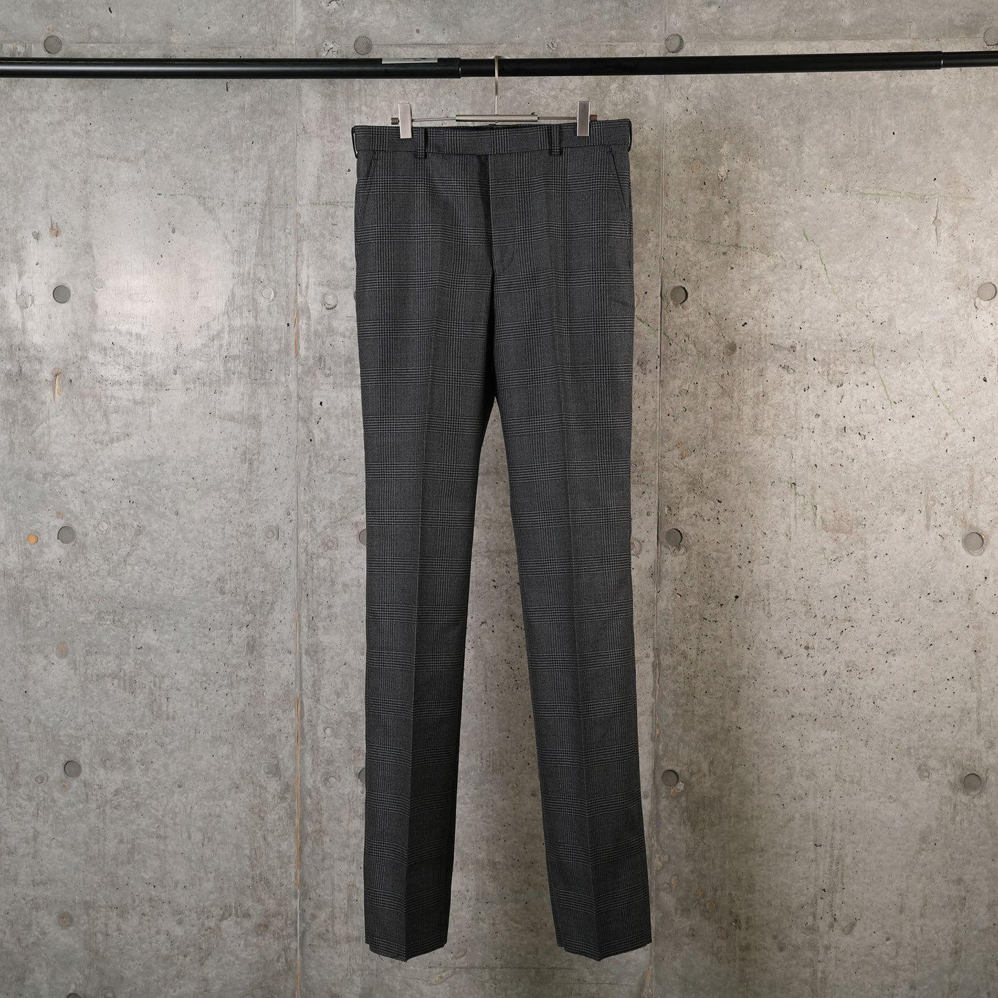 WOOL STRAIGHT TROUSERS / GREY CH