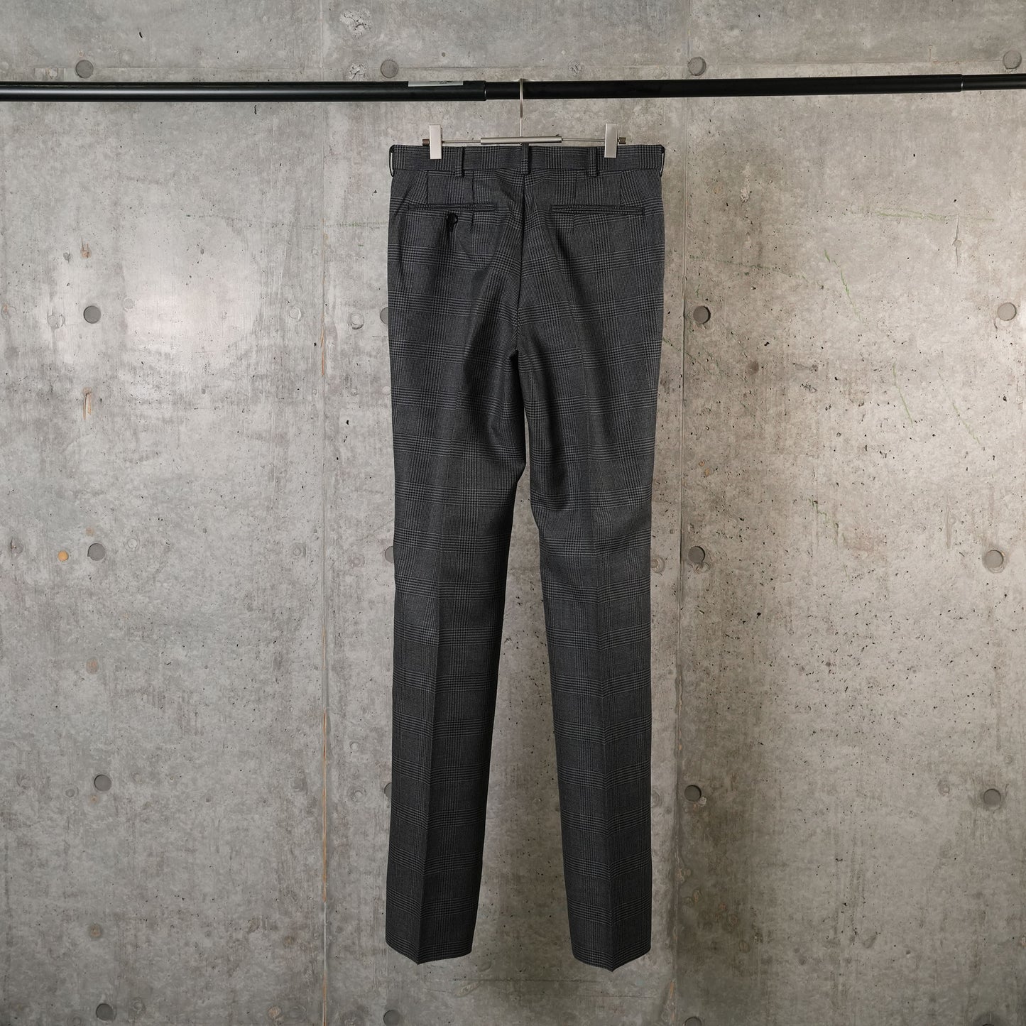 WOOL STRAIGHT TROUSERS / GREY CH