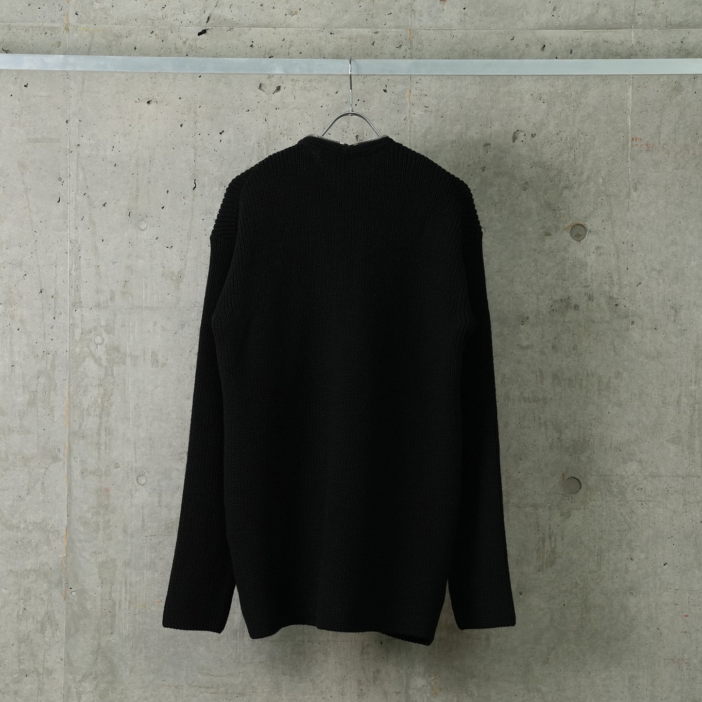 ZIPPED CARDIGAN / BLACK