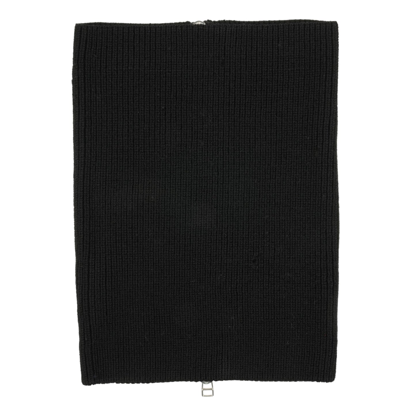 ZIPPED KNIT NECK GAITER / BLACK