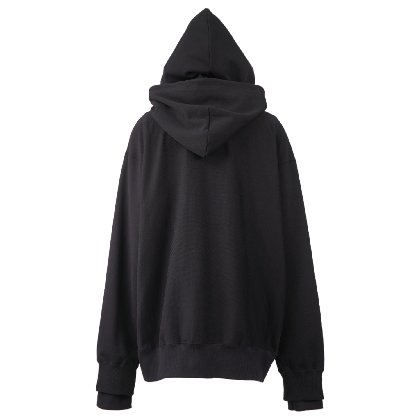 SWEAT STACKED HOODIE / BLACK