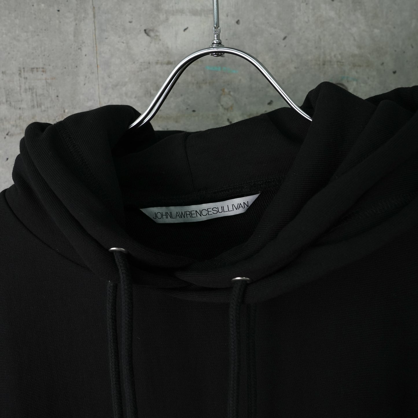 SWEAT STACKED HOODIE / BLACK