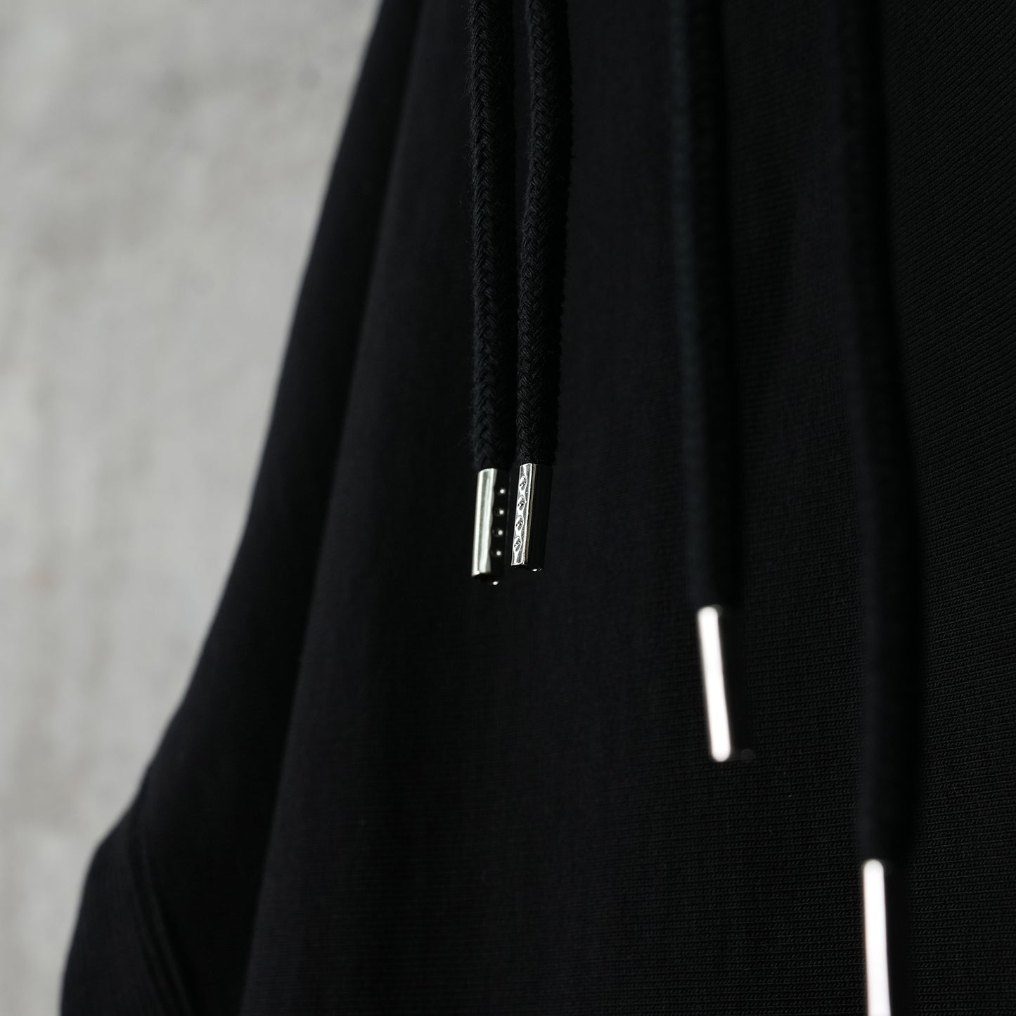 SWEAT STACKED HOODIE / BLACK