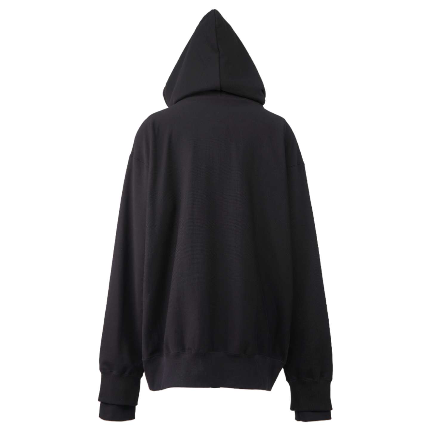 SWEAT STACKED HOODIE / BLACK