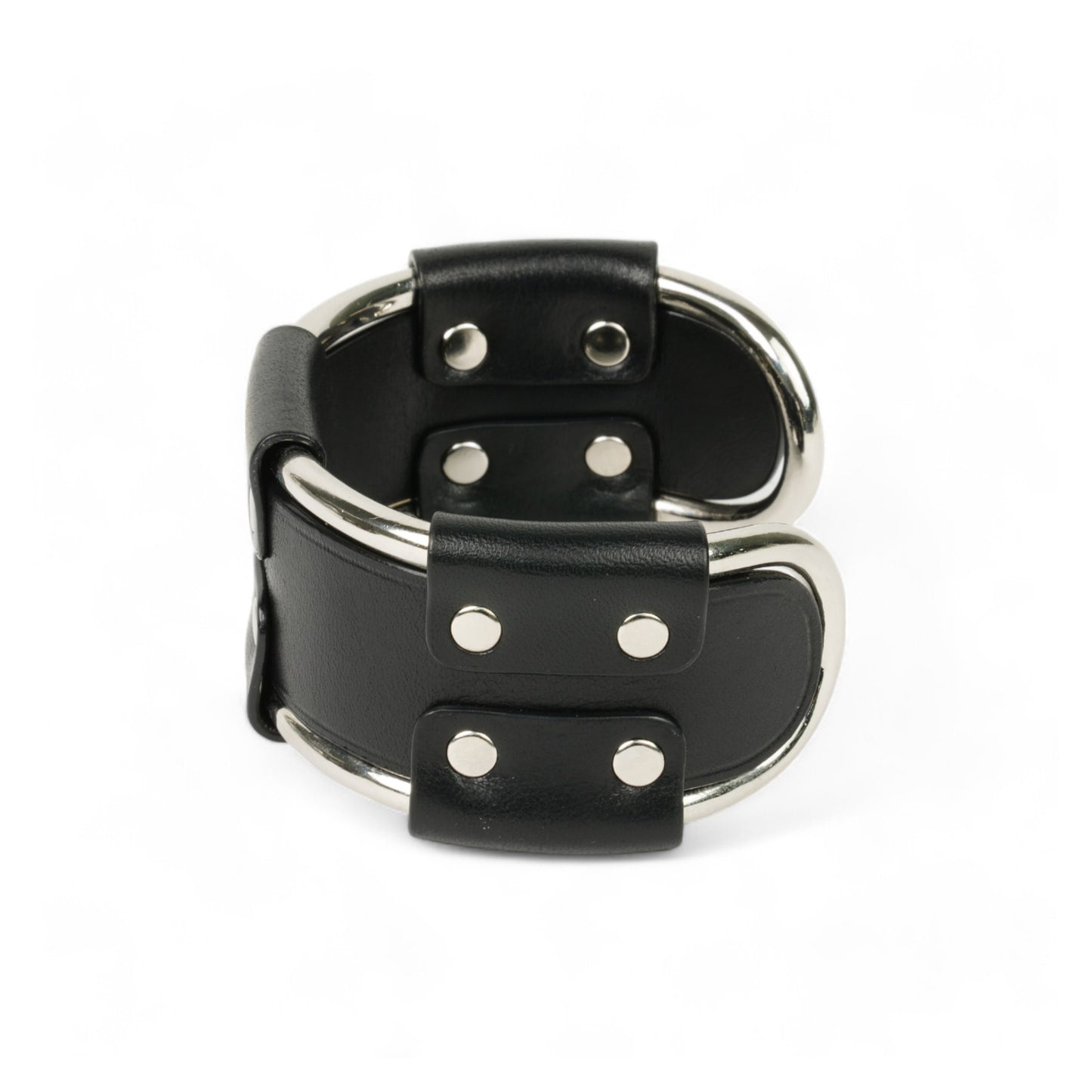 FRAME LEATHER BANGLE / BLACK