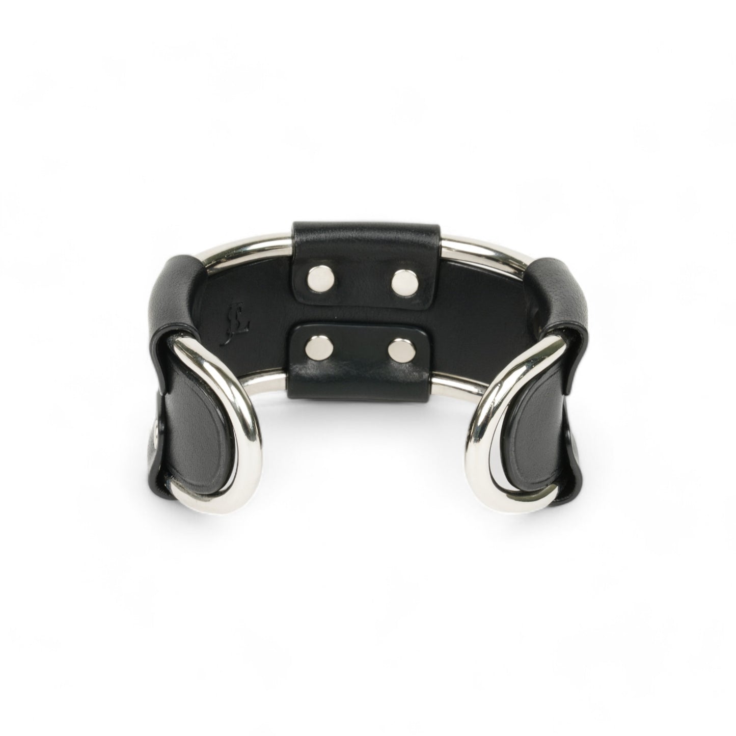 FRAME LEATHER BANGLE / BLACK