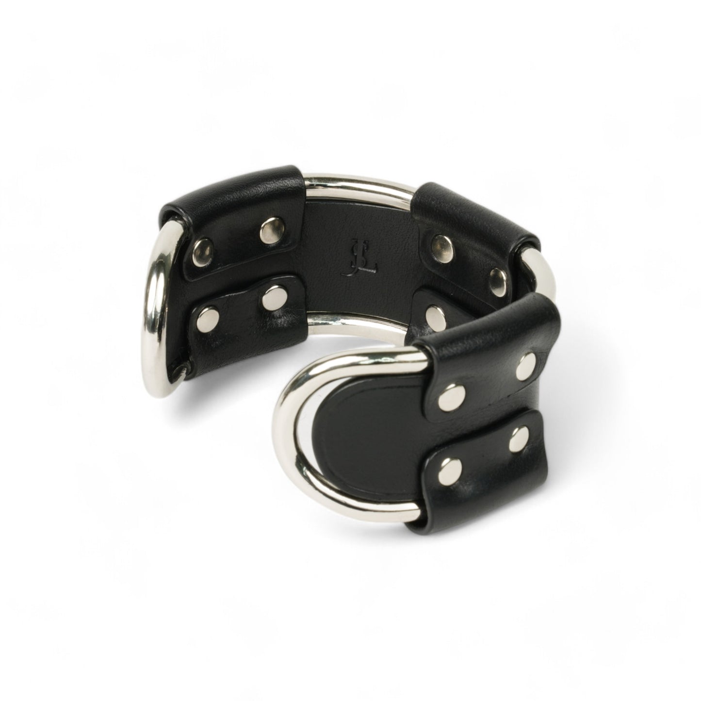 FRAME LEATHER BANGLE / BLACK