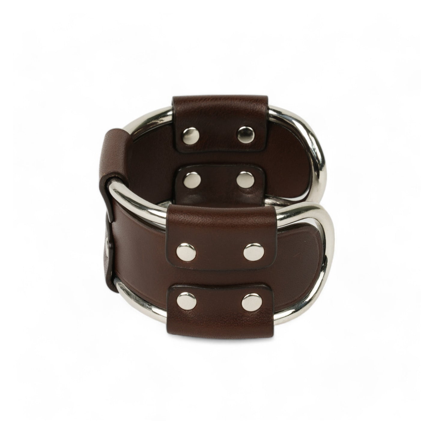 FRAME LEATHER BANGLE / BROWN