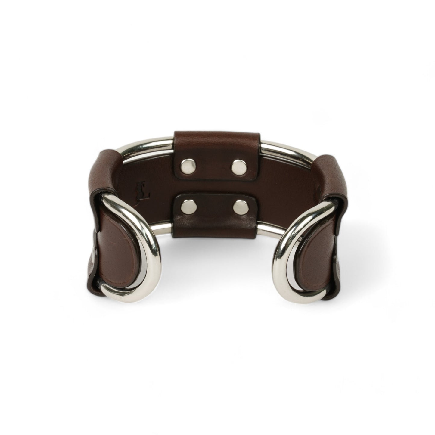 FRAME LEATHER BANGLE / BROWN