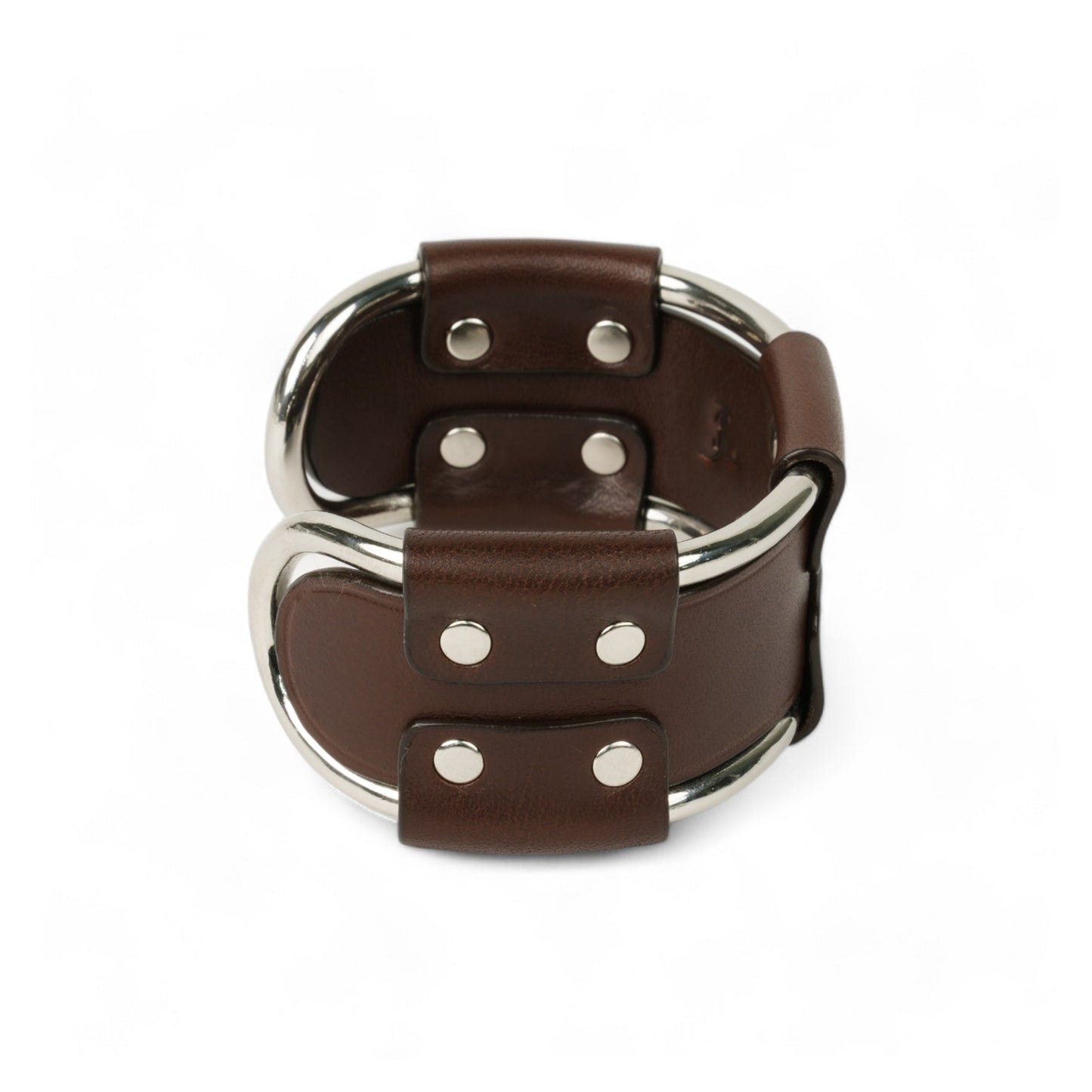 FRAME LEATHER BANGLE / BROWN