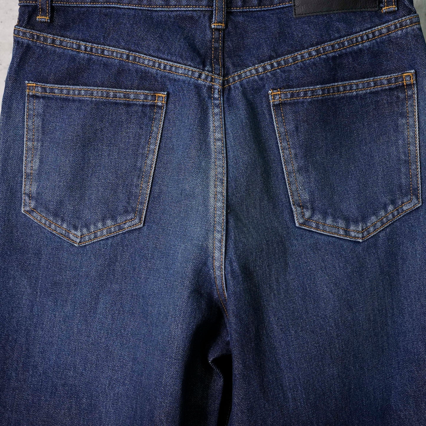 WASHED DENIM WAIDE PANTS / INDIGO