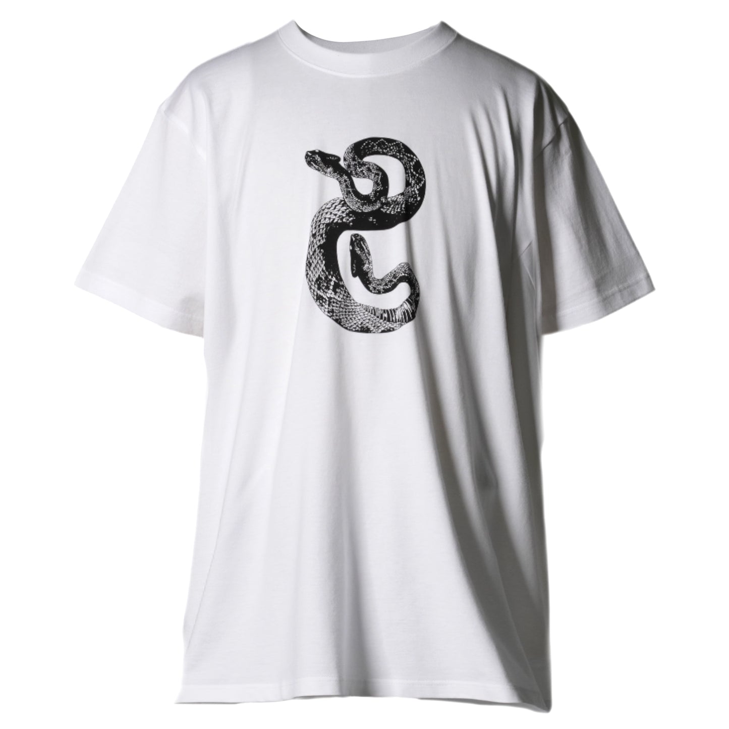 SNAKE PRINT T-SHIRT / WHITE