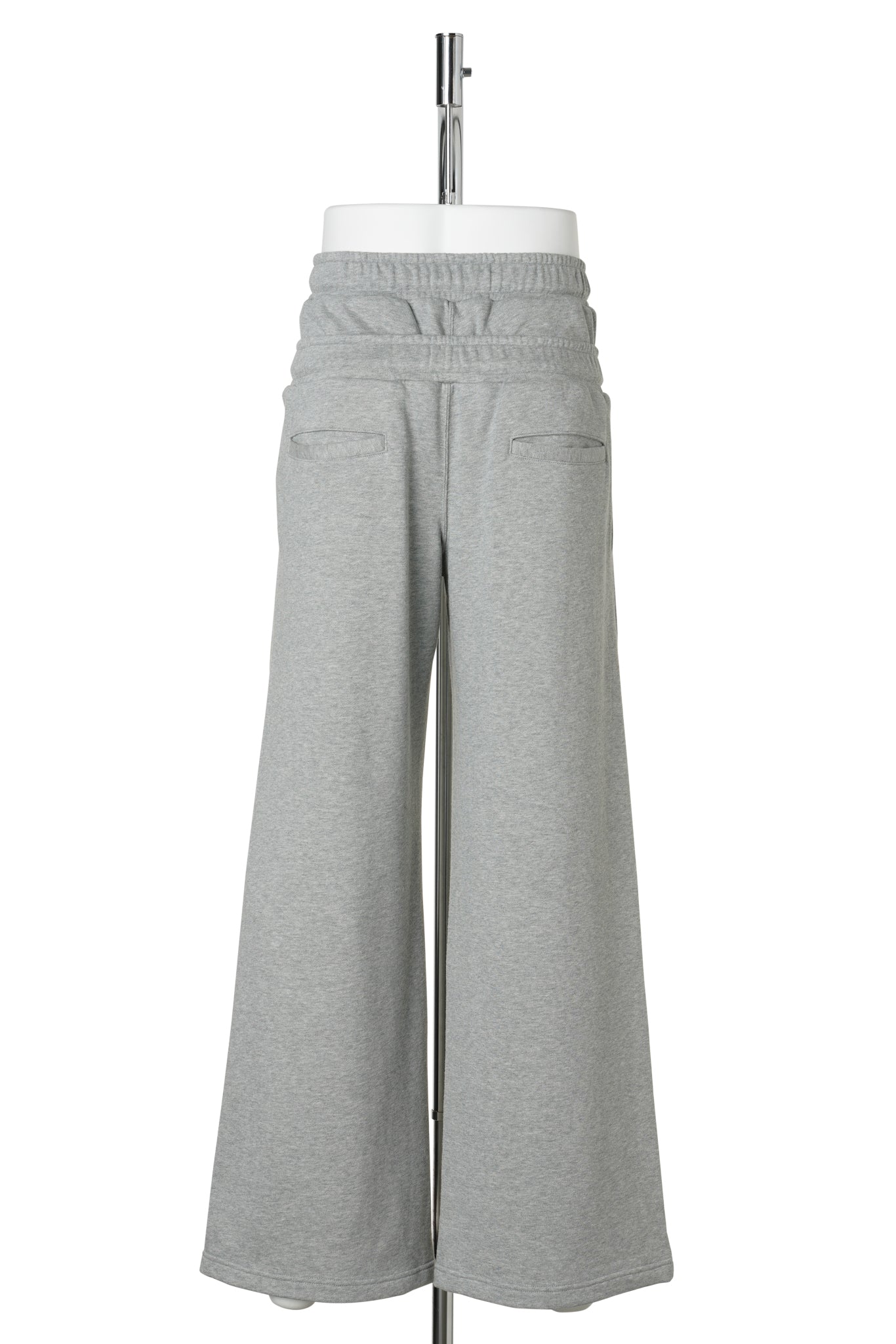 SWEAT STUCKED PANTS WITH CHAIN / GREY